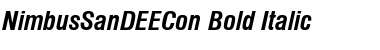 Download NimbusSanDEECon Bold Italic Font