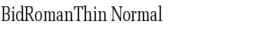 Download BidRomanThin Normal Font Title Preview