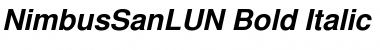 Download NimbusSanLUN Bold Italic Font