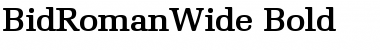Download BidRomanWide Bold Font Title Preview