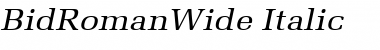 Download BidRomanWide Italic Font Title Preview