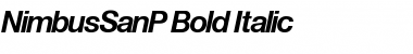 Download NimbusSanP Bold Italic Font