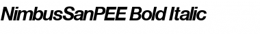 Download NimbusSanPEE Bold Italic Font