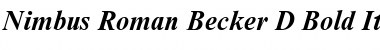 Download Nimbus Roman Becker D Bold Italic Font
