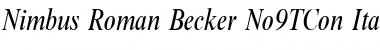 Download Nimbus Roman Becker No9TCon Italic Font