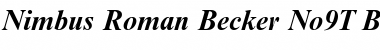 Download Nimbus Roman Becker No9T Bold Italic Font