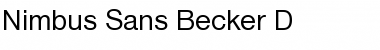 Download Nimbus Sans Becker D Regular Font
