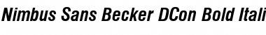 Download Nimbus Sans Becker DCon Bold Italic Font