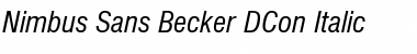 Download Nimbus Sans Becker DCon Italic Font