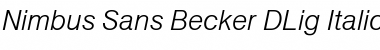 Download Nimbus Sans Becker DLig Italic Font