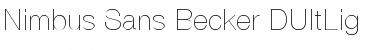 Download Nimbus Sans Becker DUltLig Regular Font