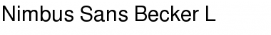 Download Nimbus Sans Becker L Regular Font