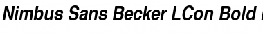 Download Nimbus Sans Becker LCon Bold Italic Font