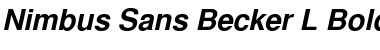 Download Nimbus Sans Becker L Bold Italic Font