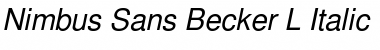 Download Nimbus Sans Becker L Italic Font