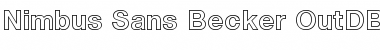 Download Nimbus Sans Becker OutDBol Regular Font