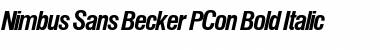 Download Nimbus Sans Becker PCon Bold Italic Font