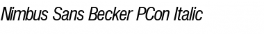 Download Nimbus Sans Becker PCon Italic Font