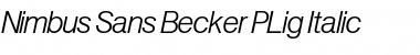 Download Nimbus Sans Becker PLig Italic Font