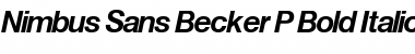 Download Nimbus Sans Becker P Bold Italic Font