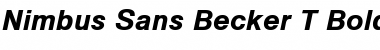 Download Nimbus Sans Becker T Bold Italic Font