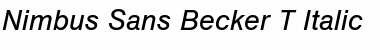 Download Nimbus Sans Becker T Italic Font