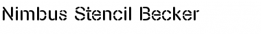 Download Nimbus Stencil Becker Regular Font