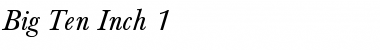 Download Big Ten Inch 1 Regular Font Title Preview