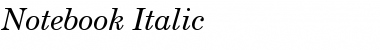 Download Notebook Italic Font