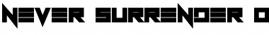 Download Never Surrender Regular Font Title Preview