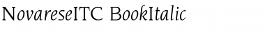 Download NovareseITC Italic Font Title Preview