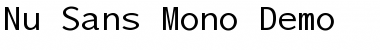 Download Nu Sans Mono Demo Font