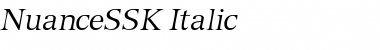 Download NuanceSSK Italic Font Title Preview