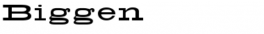 Download Biggen Regular Font Title Preview