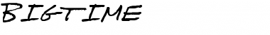 Download Bigtime Regular Font Title Preview