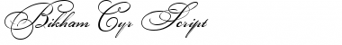 Download Bikham Cyr Script Regular Font Title Preview