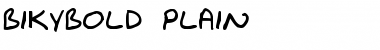 Download BikyBold Plain Font Title Preview