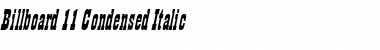 Download Billboard 11 Condensed Italic Font Title Preview