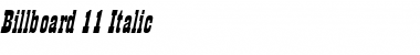 Download Billboard 11 Italic Font Title Preview