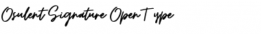 Download Osulent Signature Regular Font Title Preview
