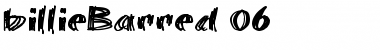 Download billieBarred 06 Regular Font Title Preview
