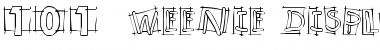 Download 101! Weenie Display Font