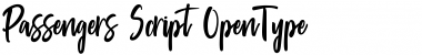 Download Passengers Script Regular Font Title Preview