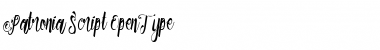 Download Patronia Script Regular Font Title Preview