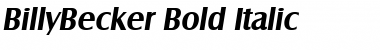 Download BillyBecker Bold Italic Font Title Preview