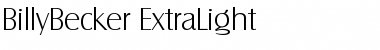 Download BillyBecker-ExtraLight Regular Font Title Preview