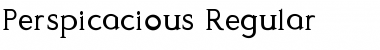 Download Perspicacious Regular Font Title Preview