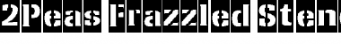 Download 2Peas Frazzled Stencil Negative Font