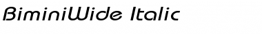 Download BiminiWide Italic Font Title Preview