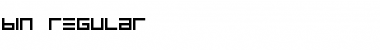 Download BIN Regular Regular Font Title Preview